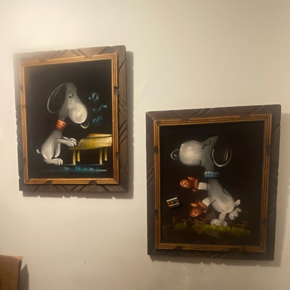 Other - Classic Snoopy character-2 picture set (over 20 years old)